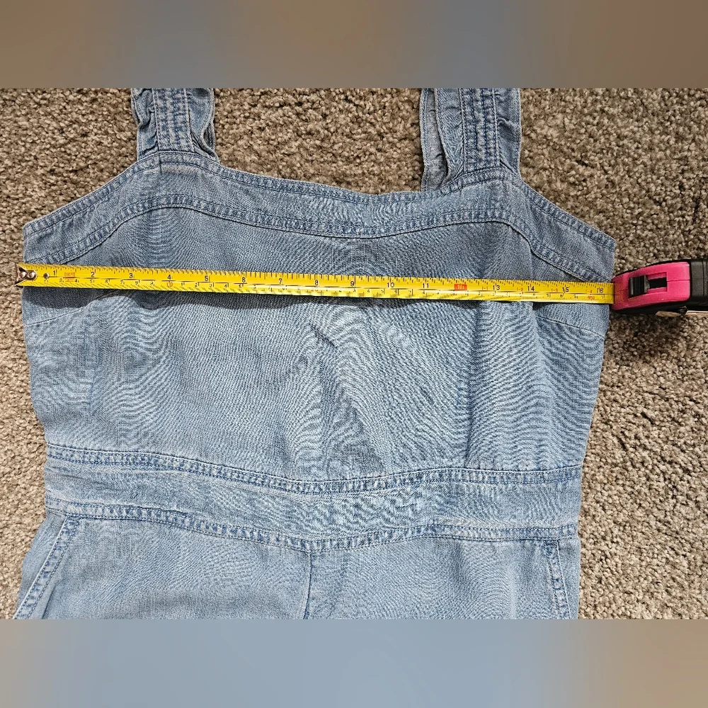 LOFT Light Blue Denim Jumpsuit - Picture 6 of 7